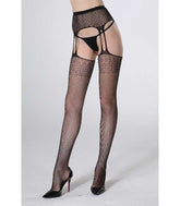 Cindy Love Womens Thigh High With Garter Stockings - Default Title - Fishnet and Thigh Highs